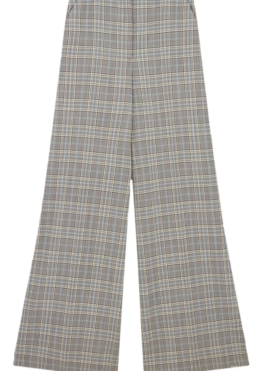 Affordable trousers flared wool checked McCartney Women Stella 0804